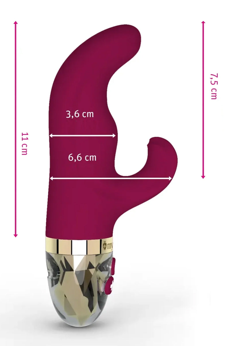 La marque Mystim présente Hop Hop Bob, un luxueux petit vibro Rabbit, 100% silicone, rechargeable et étanche, doté de... - vue 4