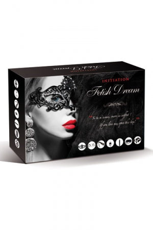 Coffret soft d'initiation aux pratiques BDSM, par Sweet Caress. Contenu du coffret: - 1 masque vénitien Strass - 1 pa...