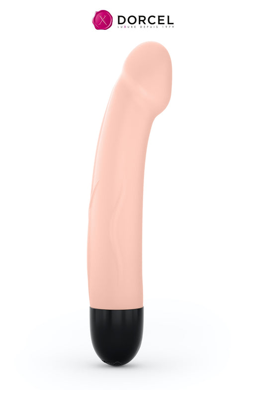 La Version 2.0 du vibromasseur semi réaliste Real Vibration taille M (couleur chair) est rechargeable par USB, résist...
