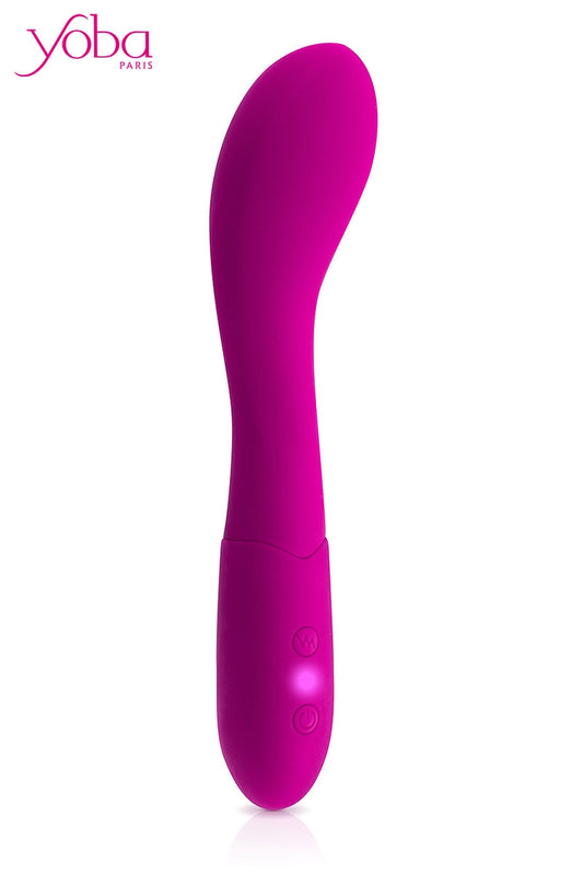 Vibromasseur point G rechargeable en silicone Premium et ABS, par Yoba. Pour offrir une stimulation maximale le vibro...