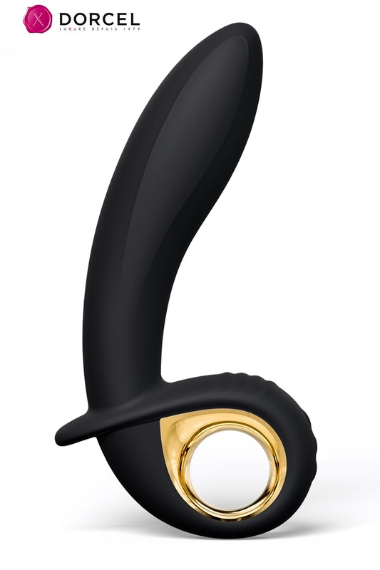 Luxueux vibromasseur gonflable, par Dorcel, collection Black & Gold. Caractéristiques : - Vibromasseur gonflable - Ut...