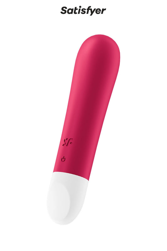 La marque Satisfyer propose le mini vibromasseur Ultra Power Bullet 1 coloris rouge, spécialement étudié pour la stim...