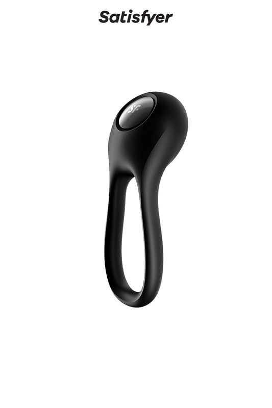 Le Cockring vibrant Majestic Duo de Satisfyer possède une longue boucle flexible qui peut être torsadée pour s'adapte...