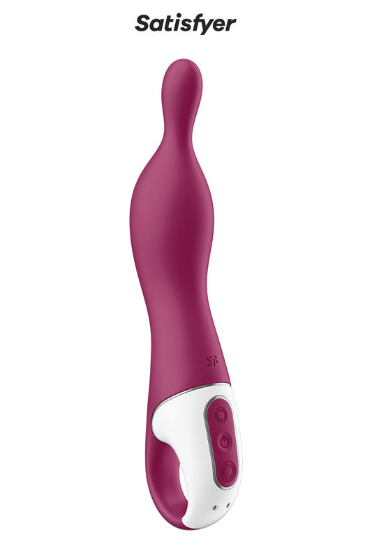 Puissant vibro rechargeable en silicone spécial point A. Avec sa texture douce, sa forme courbée et sa pointe flexibl...