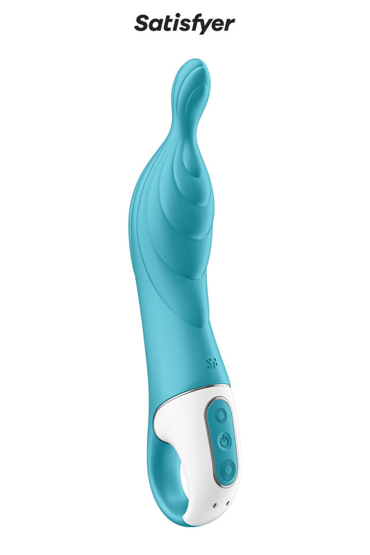 Puissant vibro rechargeable en silicone spécial point A. Avec sa texture douce, sa forme courbée et sa pointe flexibl...