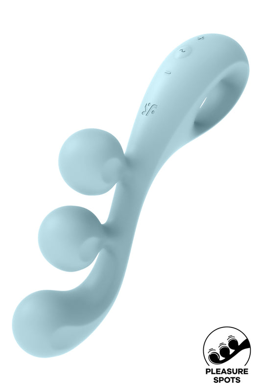 La marque Satisfyer présente le Multi-vibromasseur Tri Ball 2, un sextoy adapté au plaisir féminin qui permet la stim...
