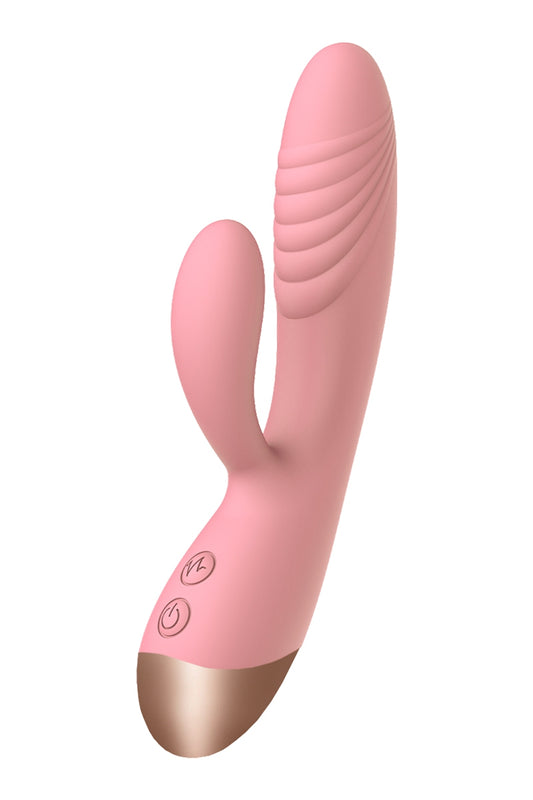 La marque Wooomy présente le vibro Rabbit Elali, un puissant double stimulateur multi-vibrations, en silicone et ABS,...