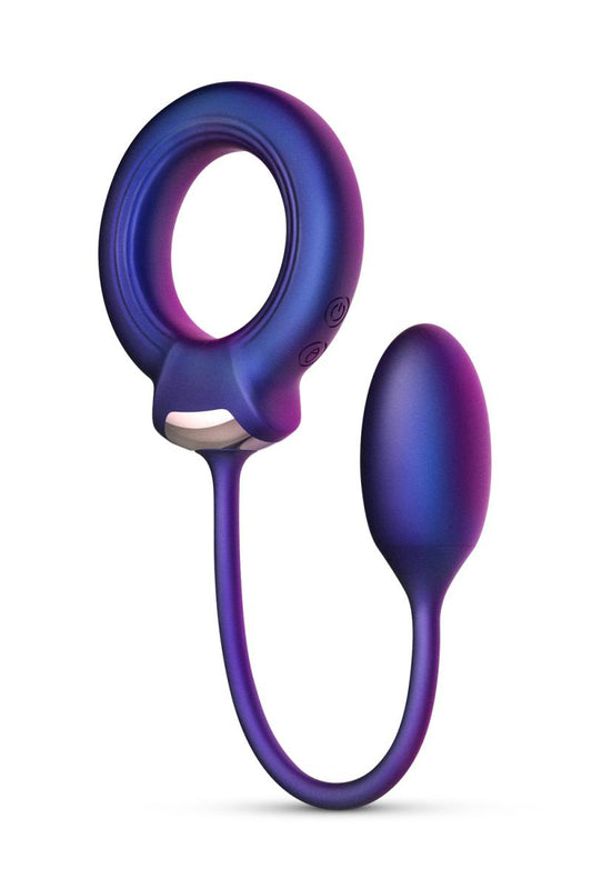Luxueux sextoy Eclipse Anal Vibrator pour homme de la marque Hueman, composé d'un anneau de pénis en silicone et de s...