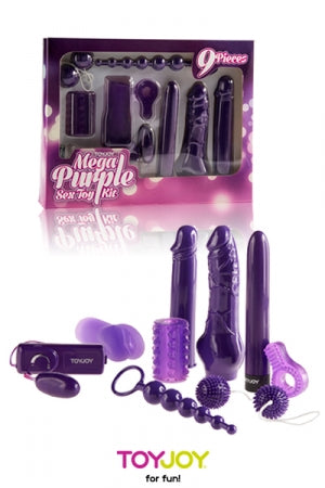 Coffret Plaisir de 9 sextoys proposé par Toy Joy, pour hommes, femmes et couples. Le coffret comprend: - 1 paire de b...