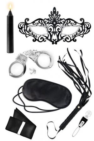 Coffret soft d'initiation aux pratiques BDSM, par Sweet Caress. Contenu du coffret: - 1 masque vénitien Strass - 1 pa... - vue 2