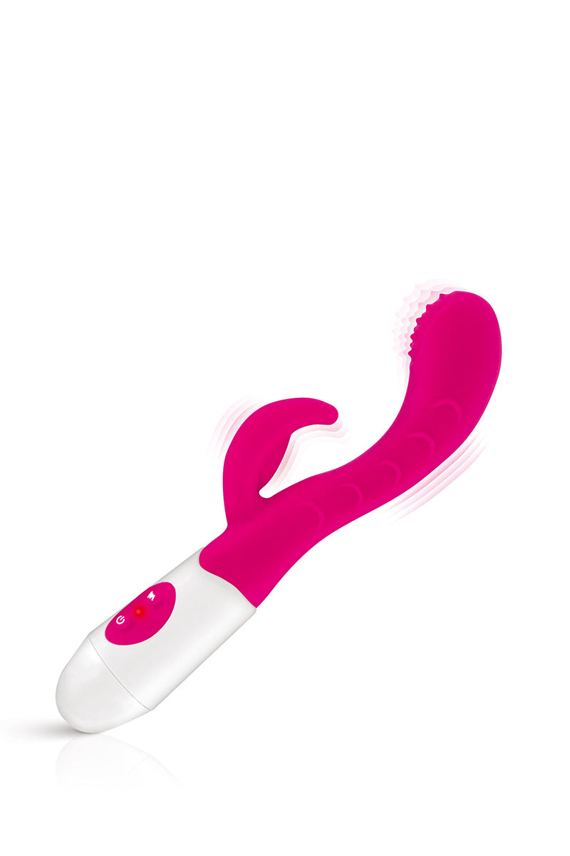 Vibromasseur Rabbit Leola rose de la marque Yoba, offrant 10 modes de vibrations et une stimulation simultanée du cli... - vue 3