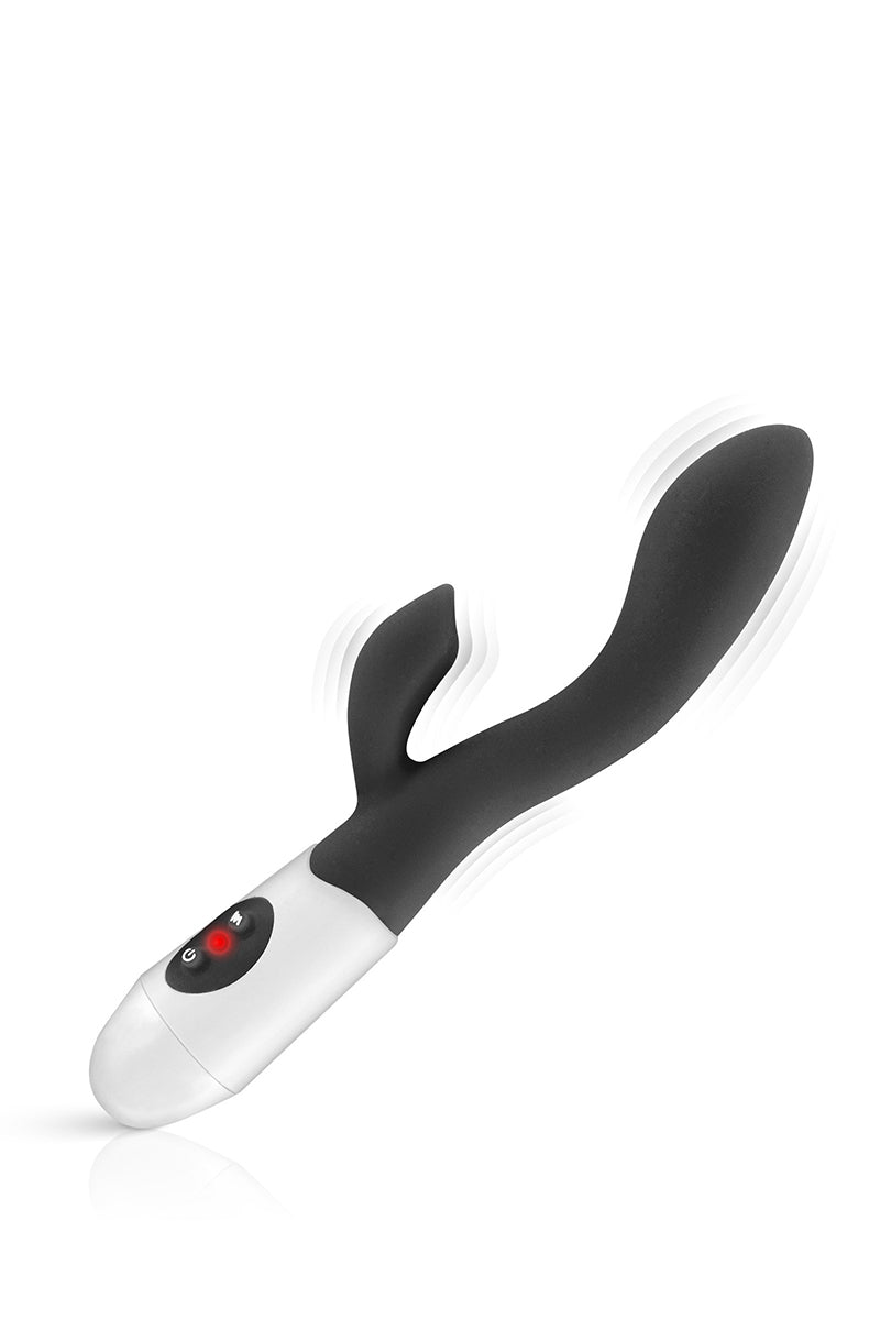 Vibromasseur Rabbit Naya noir de la marque Yoba, offrant 10 modes de vibrations et une triple stimulation : clitoris,... - vue 3