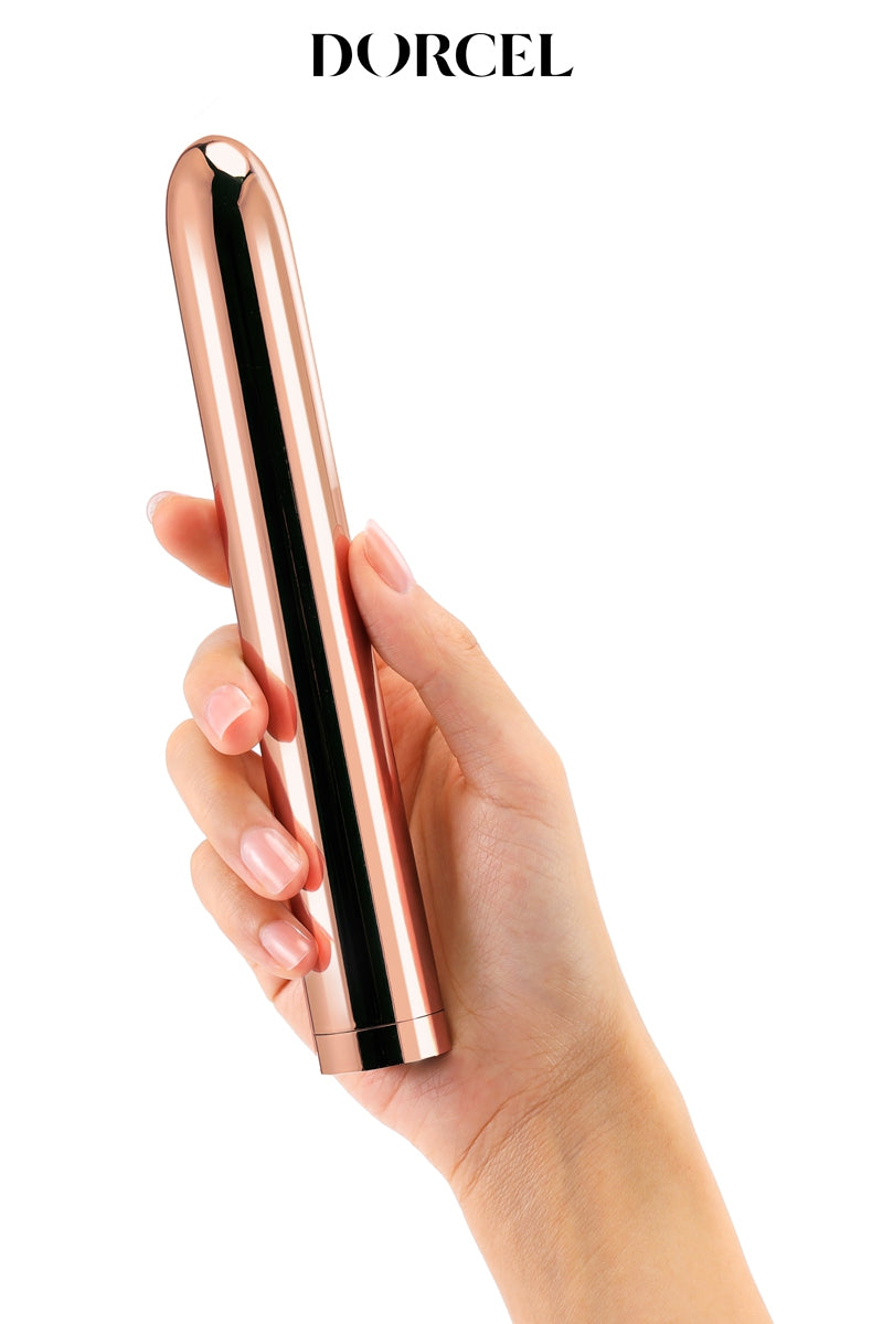Doté d'un design lisse et épuré, avec un coloris rose gold très girly, le vibro Pink Lady 2.0 de Dorcel est un sextoy... - vue 2