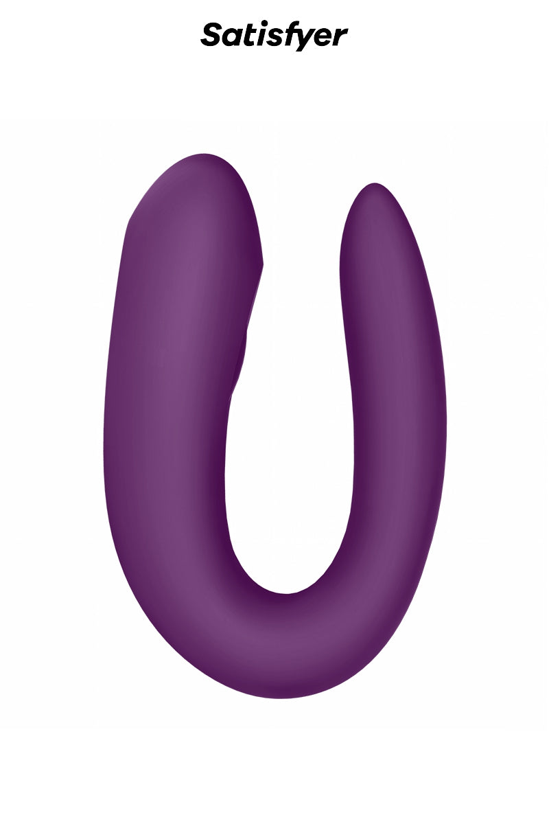 Le stimulateur Bouble Joy violet est un vibromasseur pour le couple utilisé pendant les rapports sexuels qui stimule... - vue 2