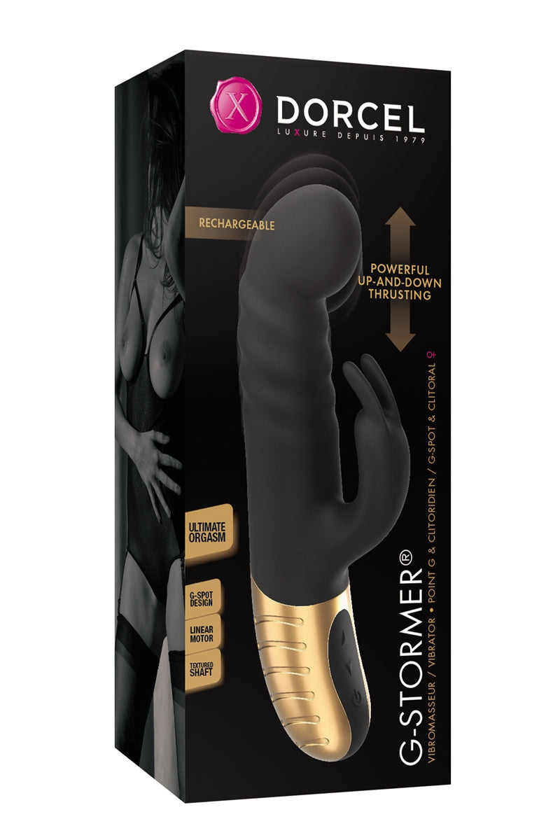 G-STORMER®, plus qu’un rabbit ! Ce nouveau sextoy Dorcel est un vibromasseur rabbit rechargeable bien particulier: il... - vue 2