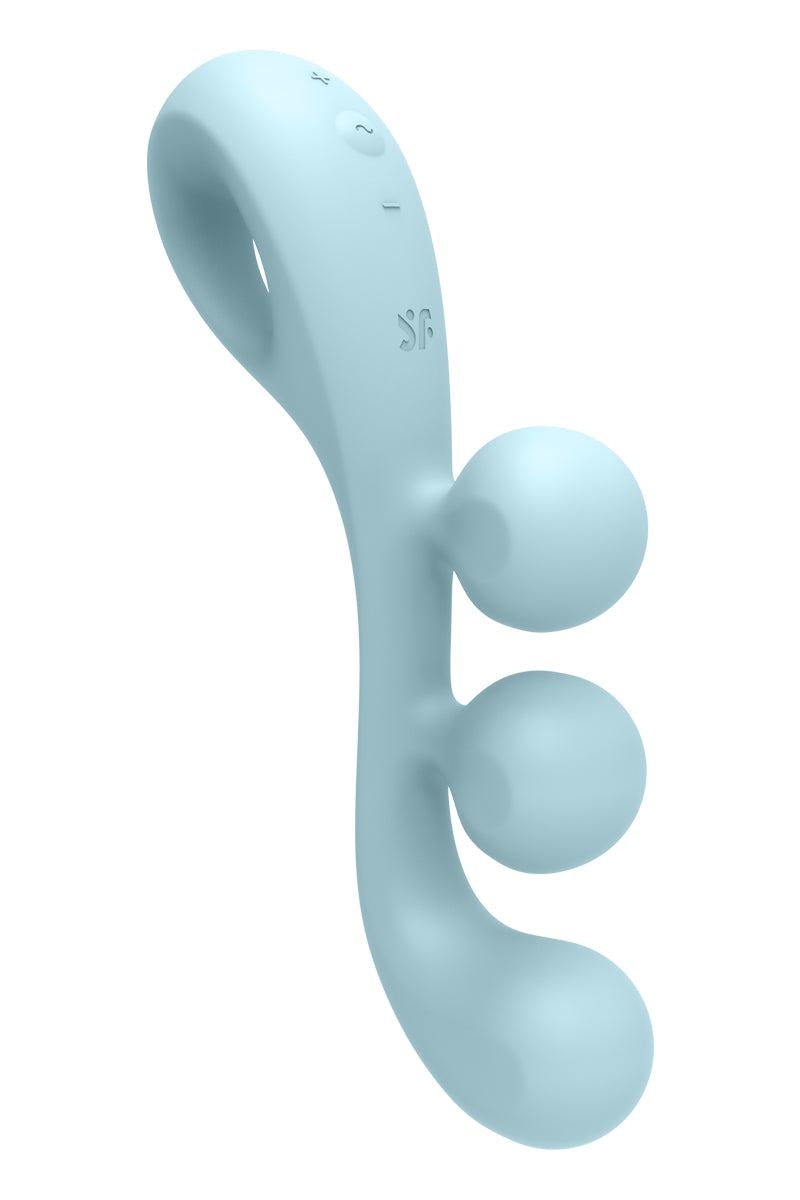 La marque Satisfyer présente le Multi-vibromasseur Tri Ball 2, un sextoy adapté au plaisir féminin qui permet la stim... - vue 2