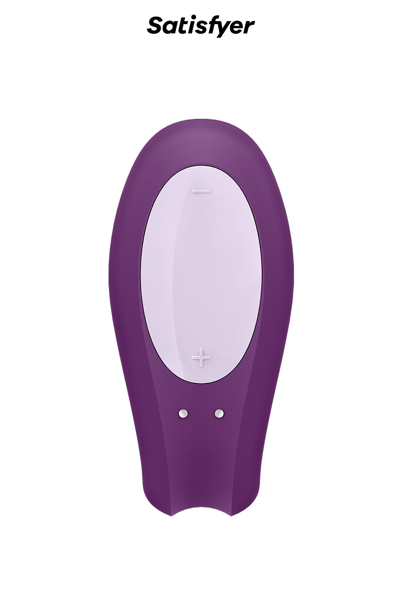 Le stimulateur Bouble Joy violet est un vibromasseur pour le couple utilisé pendant les rapports sexuels qui stimule... - vue 4