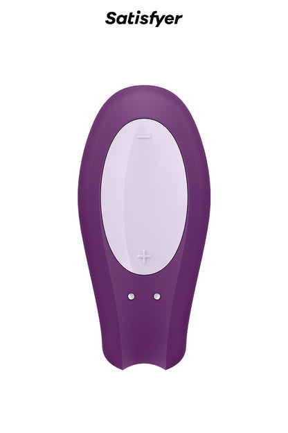 Le stimulateur Bouble Joy violet est un vibromasseur pour le couple utilisé pendant les rapports sexuels qui stimule... - vue 4