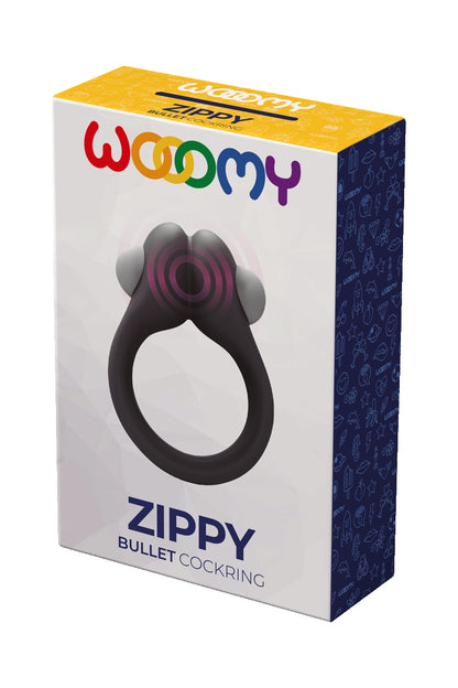 Zippy, de Wooomy, est un cockring vibrant extensible, équipé d'un stimulateur Bullet puissant, conçu en silicone et A... - vue 3