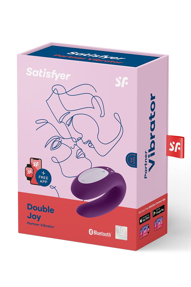 Le stimulateur Bouble Joy violet est un vibromasseur pour le couple utilisé pendant les rapports sexuels qui stimule... - vue 3