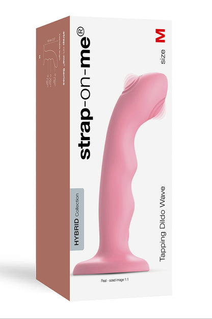 La marque Strap On Me présente le Vibro Tapping dildo wave rose, un dildo luxueux à double tapotement, idéal pour la... - vue 3