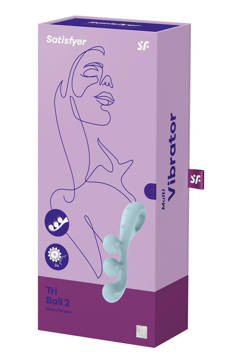 La marque Satisfyer présente le Multi-vibromasseur Tri Ball 2, un sextoy adapté au plaisir féminin qui permet la stim... - vue 3